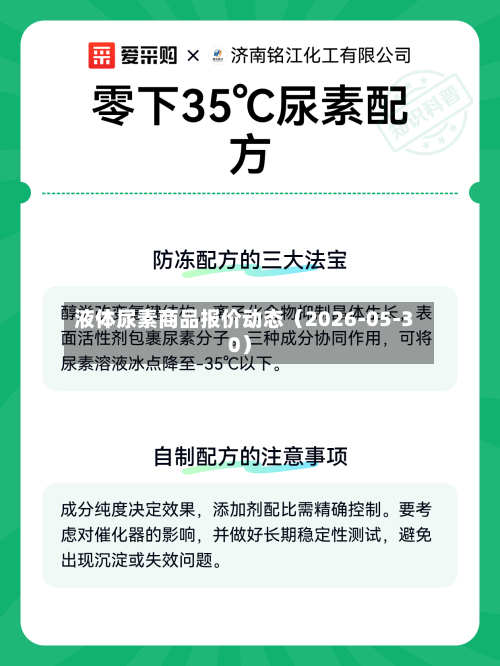 液体尿素商品报价动态（2026-05-30）-第3张图片
