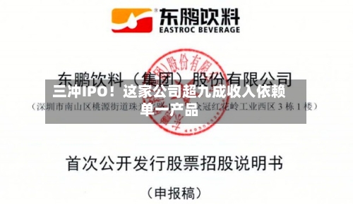 三冲IPO!这家公司超九成收入依赖单一产品-第2张图片