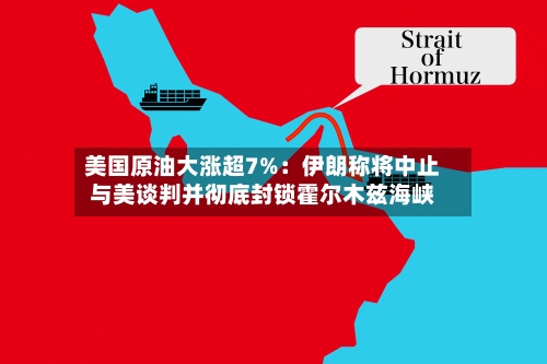 美国原油大涨超7%:伊朗称将中止与美谈判并彻底封锁霍尔木兹海峡