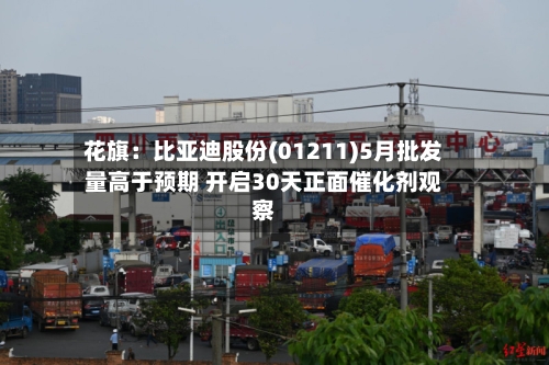 花旗:比亚迪股份(01211)5月批发量高于预期 开启30天正面催化剂观察