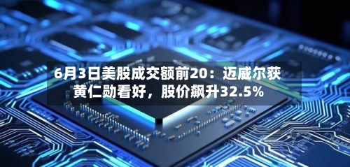 6月3日美股成交额前20：迈威尔获黄仁勋看好，股价飙升32.5%-第3张图片