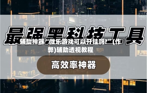 辅助神器“微乐游戏可以开挂吗?”(作弊)辅助透视教程-第2张图片