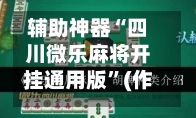 辅助神器“四川微乐麻将开挂通用版”(作弊)辅助透视教程-第3张图片