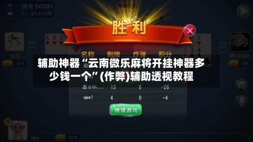 辅助神器“云南微乐麻将开挂神器多少钱一个”(作弊)辅助透视教程-第2张图片