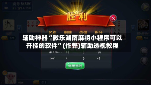 辅助神器“微乐湖南麻将小程序可以开挂的软件”(作弊)辅助透视教程-第2张图片
