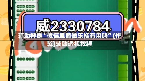 辅助神器“微信里面微乐挂有用吗”(作弊)辅助透视教程