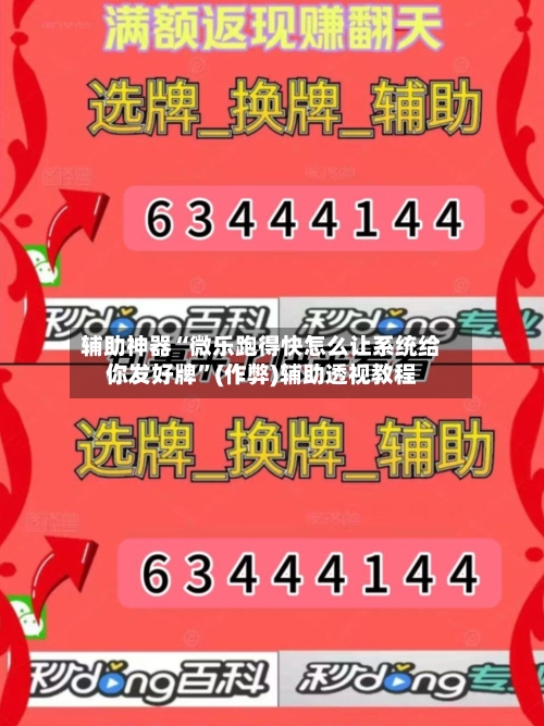 辅助神器“微乐跑得快怎么让系统给你发好牌”(作弊)辅助透视教程-第2张图片