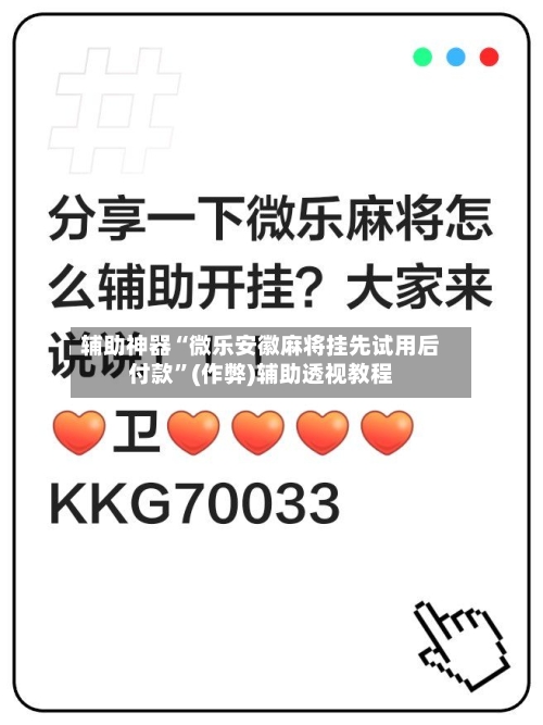 辅助神器“微乐安徽麻将挂先试用后付款”(作弊)辅助透视教程-第2张图片