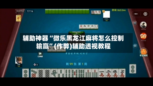辅助神器“微乐黑龙江麻将怎么控制输赢”(作弊)辅助透视教程