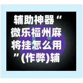 辅助神器“微乐福州麻将挂怎么用”(作弊)辅助透视教程-第2张图片