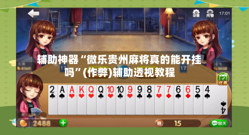 辅助神器“微乐贵州麻将真的能开挂吗	”(作弊)辅助透视教程-第2张图片