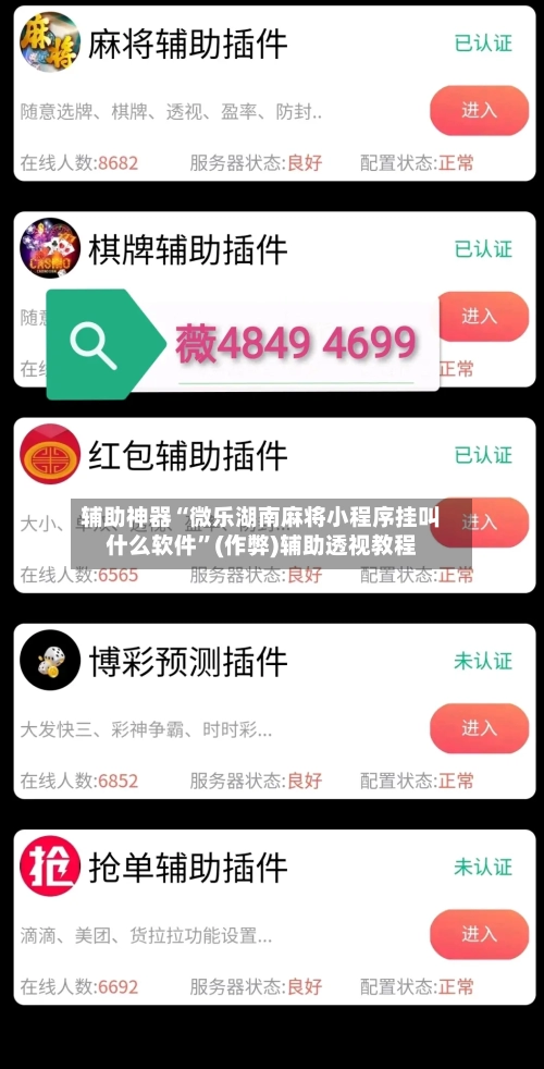 辅助神器“微乐湖南麻将小程序挂叫什么软件”(作弊)辅助透视教程-第3张图片