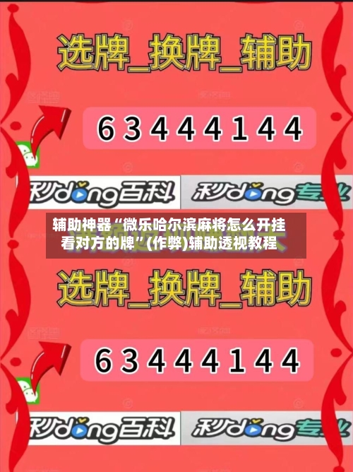 辅助神器“微乐哈尔滨麻将怎么开挂看对方的牌”(作弊)辅助透视教程