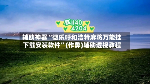 辅助神器“微乐呼和浩特麻将万能挂下载安装软件”(作弊)辅助透视教程-第2张图片