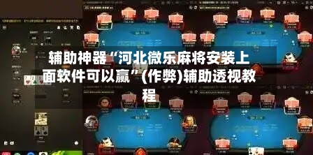 辅助神器“河北微乐麻将安装上面软件可以赢	”(作弊)辅助透视教程-第3张图片