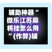 辅助神器“微乐江苏麻将挂怎么用	”(作弊)辅助透视教程-第2张图片