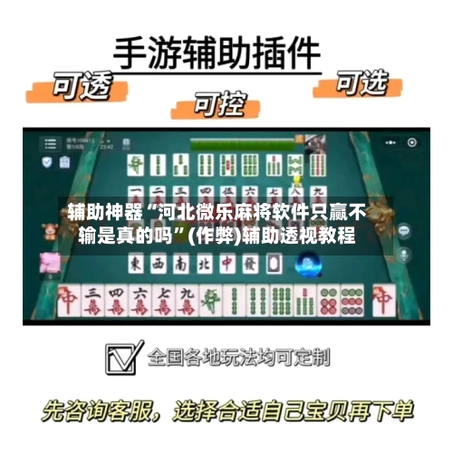 辅助神器“河北微乐麻将软件只赢不输是真的吗”(作弊)辅助透视教程