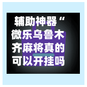 辅助神器“微乐乌鲁木齐麻将真的可以开挂吗”(作弊)辅助透视教程-第3张图片
