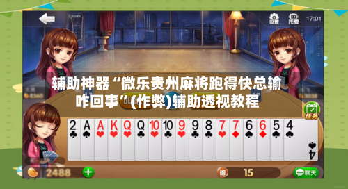 辅助神器“微乐贵州麻将跑得快总输咋回事”(作弊)辅助透视教程-第3张图片