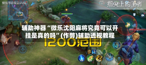 辅助神器“微乐沈阳麻将究竟可以开挂是真的吗	”(作弊)辅助透视教程-第2张图片