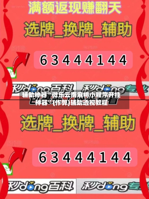 辅助神器“微乐云南麻将小程序开挂神器”(作弊)辅助透视教程-第3张图片