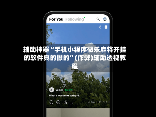 辅助神器“手机小程序微乐麻将开挂的软件真的假的”(作弊)辅助透视教程