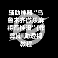 辅助神器“乌鲁木齐微乐麻将有挂没”(作弊)辅助透视教程-第2张图片