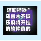 辅助神器“乌鲁木齐微乐麻将开挂的软件真的假的”(作弊)辅助透视教程
