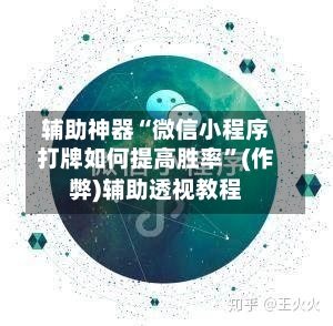辅助神器“微信小程序打牌如何提高胜率”(作弊)辅助透视教程-第3张图片