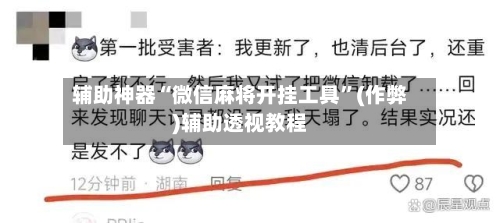 辅助神器“微信麻将开挂工具”(作弊)辅助透视教程