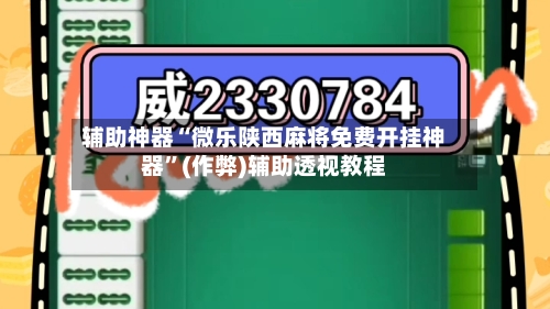 辅助神器“微乐陕西麻将免费开挂神器”(作弊)辅助透视教程