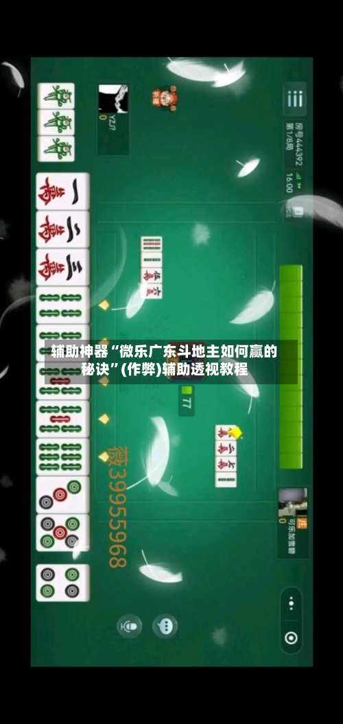 辅助神器“微乐广东斗地主如何赢的秘诀”(作弊)辅助透视教程