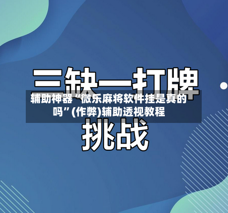 辅助神器“微乐麻将软件挂是真的吗	”(作弊)辅助透视教程-第3张图片