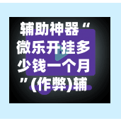 辅助神器“微乐开挂多少钱一个月”(作弊)辅助透视教程
