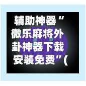 辅助神器“微乐麻将外卦神器下载安装免费	”(作弊)辅助透视教程-第2张图片