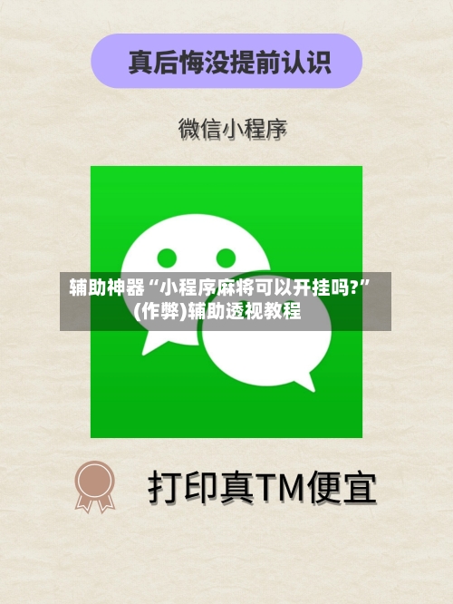 辅助神器“小程序麻将可以开挂吗?”(作弊)辅助透视教程-第2张图片