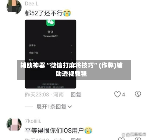 辅助神器“微信打麻将技巧”(作弊)辅助透视教程-第2张图片