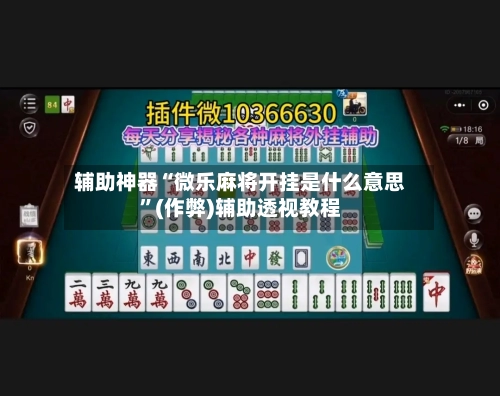 辅助神器“微乐麻将开挂是什么意思”(作弊)辅助透视教程