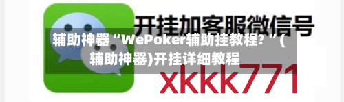 辅助神器“WePoker辅助挂教程? 	”(辅助神器)开挂详细教程-第3张图片