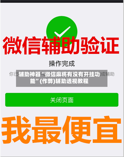 辅助神器“微信麻将有没有开挂功能”(作弊)辅助透视教程-第2张图片
