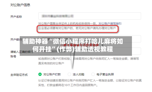 辅助神器“微信小程序打哈儿麻将如何开挂”(作弊)辅助透视教程-第2张图片