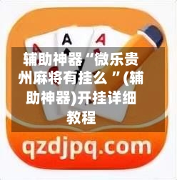 辅助神器“微乐贵州麻将有挂么 ”(辅助神器)开挂详细教程-第2张图片