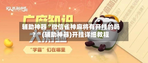 辅助神器“微信雀神麻将有开挂的吗? ”(辅助神器)开挂详细教程-第2张图片