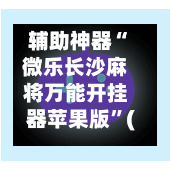 辅助神器“微乐长沙麻将万能开挂器苹果版”(作弊)辅助透视教程-第3张图片