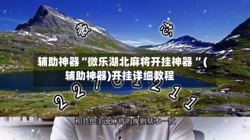 辅助神器“微乐湖北麻将开挂神器 ”(辅助神器)开挂详细教程-第3张图片