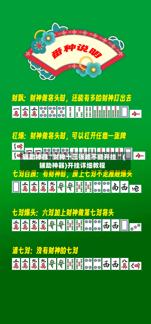 辅助神器“财神十三张能不能开挂 ”(辅助神器)开挂详细教程-第2张图片