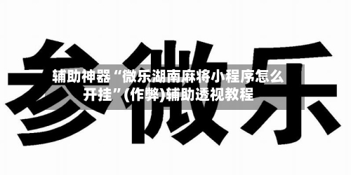 辅助神器“微乐湖南麻将小程序怎么开挂”(作弊)辅助透视教程