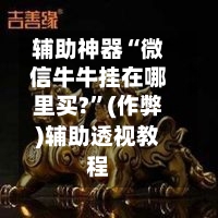 辅助神器“微信牛牛挂在哪里买?”(作弊)辅助透视教程