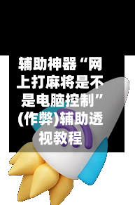 辅助神器“网上打麻将是不是电脑控制”(作弊)辅助透视教程-第3张图片