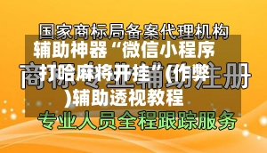 辅助神器“微信小程序打哈麻将开挂	”(作弊)辅助透视教程-第2张图片